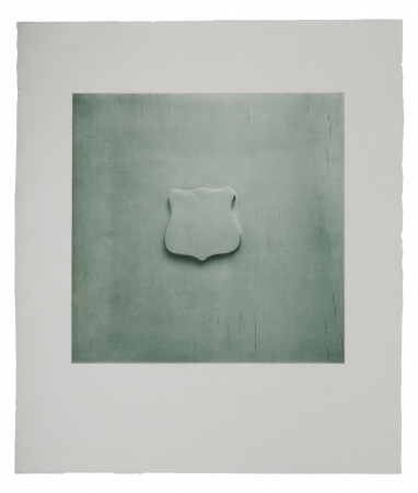 Stephen Hilger, Shield, 2020/2021, photogravure, 24 x 21 inches, unique