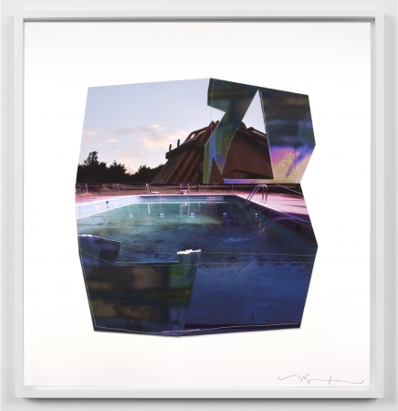 Jude Broughan, Full Moon (Pool IV, Coromandel Campsite) 2020, pigment prints, thread, paper, 24 x 22 inches, unique