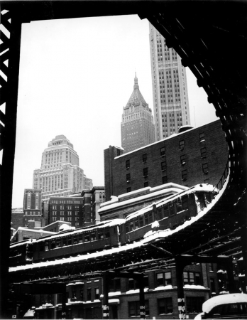 Benn Mitchell, El Train after snow storm NYC, 1947