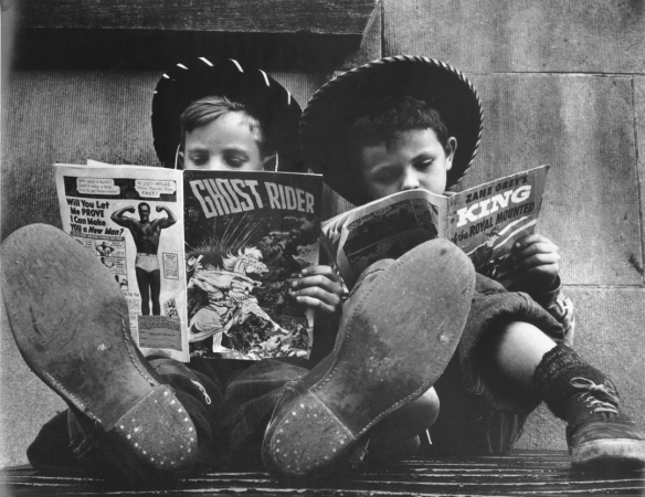 Benn Mitchell, Two Cowboy kids with their comic books, 1951