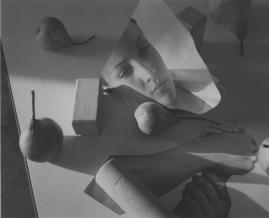 Jed Devine<br /> <em>Untitled (Blocks and Pears)</em><br /> Platinum-palladium print on Japanese rice paper<br /> 8 x 10"