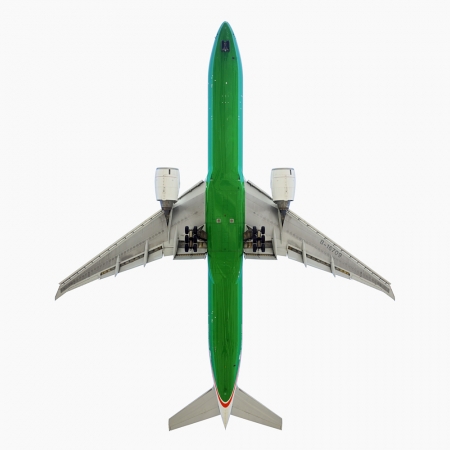 Jeffrey Milstein<br /> <em>EVA Air Boeing 777 - 300ER0,&nbsp;</em>2005<br /> Archival pigment prints<br /> 20 x 20" &nbsp; &nbsp;Edition of 15<br /> 34 x 34" &nbsp; &nbsp;Edition of 10<br /> Some Aircraft images can be up to 40 x 40”