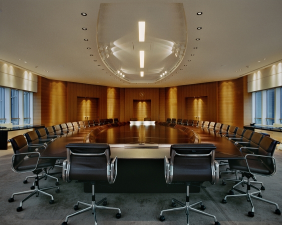 Jacqueline Hassink<br /> <em>The meeting table of the Board of Directors of Total (Dec. 12, 2009)</em><br /> Chromogenic prints<br /> 50 x 63" &nbsp; &nbsp;Edition of 10<br /> 23 x 28" &nbsp; &nbsp;Edition of 10