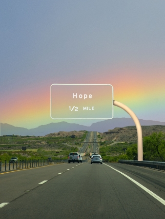 Kang Hee Kim, Hope in ½ miles, 2019, 78 x 58.5 inches, edition of 3