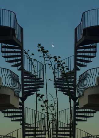 Kang Hee Kim, Stairway to the Moon, 2019, 72 x 52 inches, edition of 3