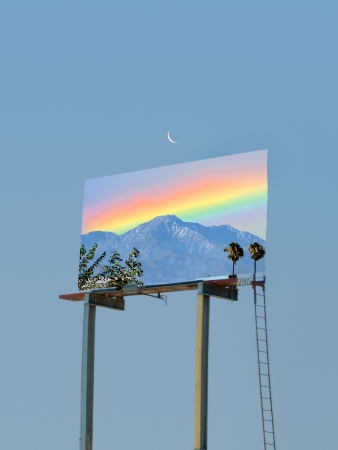 KangHee Kim, Untitled (Rainbow Billboard) 2020