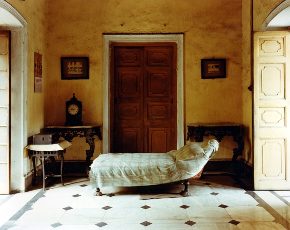 Laura McPhee<br /> <em>Chaise Lounge, Roy House, North Calcutta, India, 1998</em><br /> Archival Pigment Ink Prints<br /> 30 x 40" &nbsp; &nbsp;Edition of 5<br /> 40 x 50" &nbsp; &nbsp;Edition of 5<br /> 50 x 60" &nbsp; &nbsp;Edition of 5