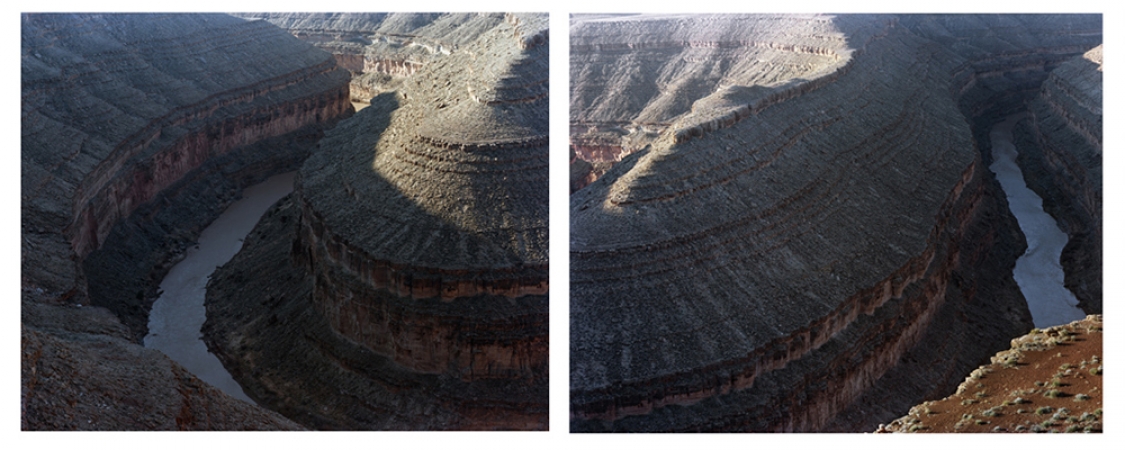 Laura McPhee<br /> <em>Goose Necks on the San Juan River, Utah, </em>2010<br /> Diptych, 30 x 40" per panel<br /> Archival pigment ink print<br /> Signed, titled, dated and numbered on verso<br /> Edition of 5<br />