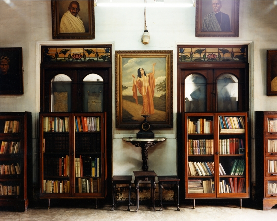 Laura McPhee<br /> <em>Library, Miss Pal's House, North Calcutta, India, 2001</em><br /> Archival Pigment Ink Prints<br /> 30 x 40" &nbsp; &nbsp;Edition of 5<br /> 40 x 50" &nbsp; &nbsp;Edition of 5<br /> 50 x 60" &nbsp; &nbsp;Edition of 5