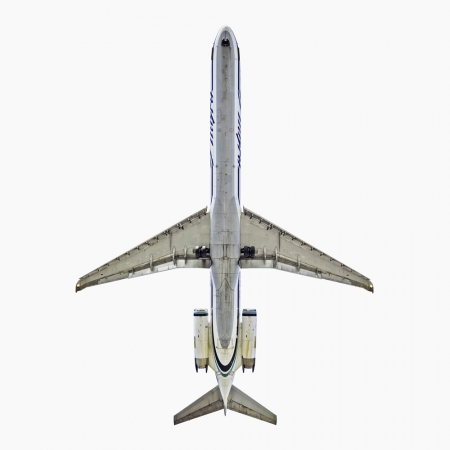 Jeffrey Milstein<br /> <em>Alaska Airlines McDonnell Douglas MD - 83,&nbsp;</em>2006<br /> Archival pigment prints<br /> 20 x 20" &nbsp; &nbsp;Edition of 15<br /> 34 x 34" &nbsp; &nbsp;Edition of 10<br /> Some Aircraft images can be up to 40 x 40”