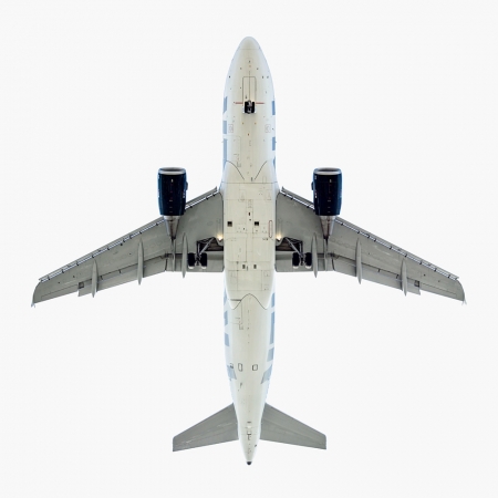 Jeffrey Milstein<br /> <em>Frontier Airlines Airbus A319,&nbsp;</em>2007<br /> Archival pigment prints<br /> 20 x 20" &nbsp; &nbsp;Edition of 15<br /> 34 x 34" &nbsp; &nbsp;Edition of 10<br /> Some Aircraft images can be up to 40 x 40”
