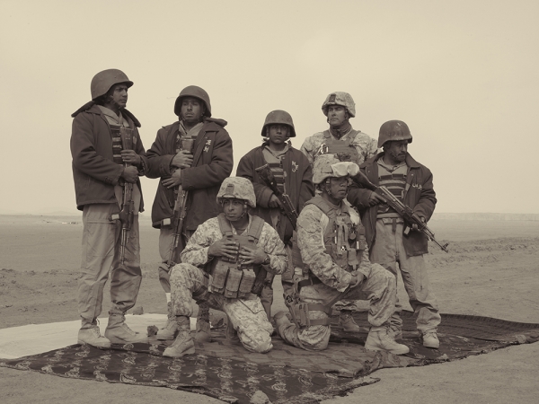 Simon Norfolk<br /> <em>Afghan Police Being Trained By U.S. Marines, Camp Leatherneck, </em>2010<br /> Archival pigment ink prints<br /> 20 x 24" &nbsp; &nbsp;Edition of 7 (plus 2 APs)<br /> 40 x 50" &nbsp; &nbsp;Edition of 7 (plus 2 APs)