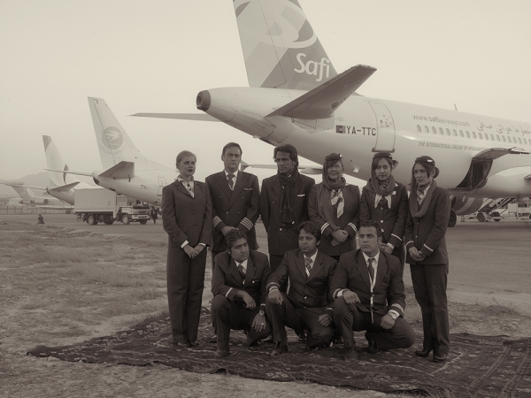 Simon Norfolk<br /> <em>The Crew And Ground Staff Of The New Independent Operator, 'Safi Airways', </em>2010<br /> Archival pigment ink prints<br /> 20 x 24" &nbsp; &nbsp;Edition of 7 (plus 2 APs)<br /> 40 x 50" &nbsp; &nbsp;Edition of 7 (plus 2 APs)
