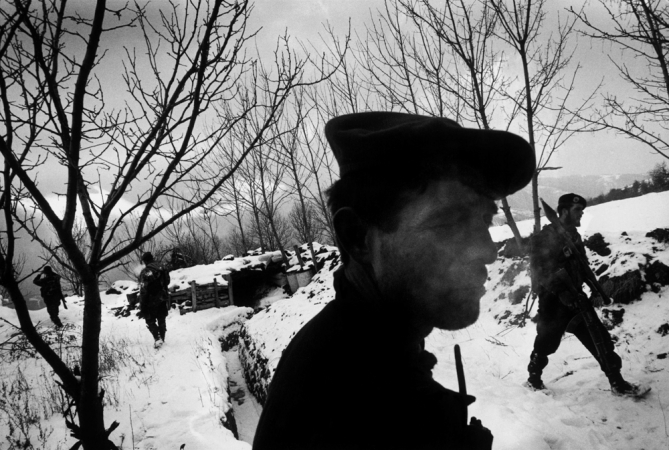 Paolo Pellegrin<br /> <em>An Albanian guerilla of the UCPMB (Liberation Army of Preveso, Medvedja and Bujanovac),&nbsp;KOSOVO. Preveso Valley. 2000</em><br /> Pigment ink print<br />20 x 24” &nbsp; &nbsp;Edition of 10 plus 2 APs<br /> 30 x 40” &nbsp; &nbsp;Edition of 5 plus 2 APs<br /> 48 x 70” &nbsp; &nbsp;Edition of 3 plus 2 APs