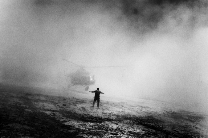 Paolo Pellegrin<br /> <em>A helicopter used by DEA and Afghan drug interdiction troops, Afghanistan,&nbsp;</em>2006<br /> Pigment ink print<br />20 x 24” &nbsp; &nbsp;Edition of 10 plus 2 APs<br /> 30 x 40” &nbsp; &nbsp;Edition of 5 plus 2 APs<br /> 48 x 70” &nbsp; &nbsp;Edition of 3 plus 2 APs