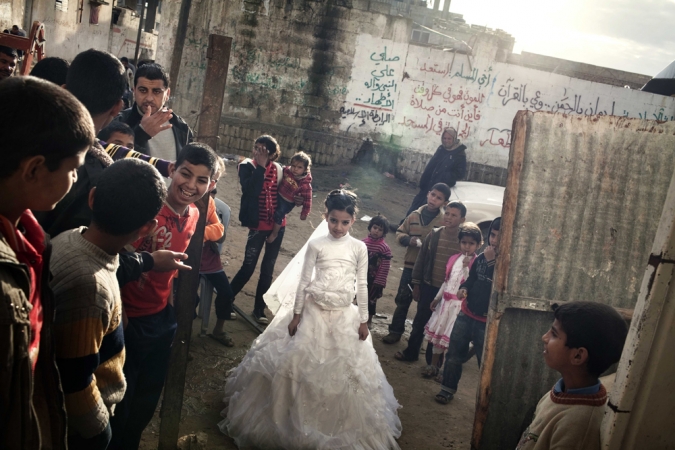 Paolo Pellegrin<br /> <em>At a Bedouin wedding in Al Maslakh, a village south of Gaza City, Gaza, Palestine 2012</em><br /> Pigment ink print<br />20 x 24” &nbsp; &nbsp;Edition of 10 plus 2 APs<br /> 30 x 40” &nbsp; &nbsp;Edition of 5 plus 2 APs<br /> 48 x 70” &nbsp; &nbsp;Edition of 3 plus 2 APs