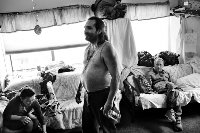 Paolo Pellegrin<br /> <em>Guests at the House of Mercy, a homeless shelter in The Crescent area of Rochester, Rochester, NY. USA 2012</em><br /> Pigment ink print<br />20 x 24” &nbsp; &nbsp;Edition of 10 plus 2 APs<br /> 30 x 40” &nbsp; &nbsp;Edition of 5 plus 2 APs<br /> 48 x 70” &nbsp; &nbsp;Edition of 3 plus 2 APs