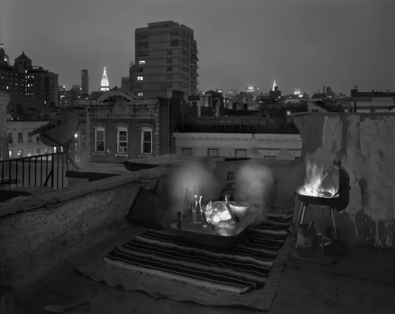 Matthew Pillsbury<br /> <em>Lou Peralta and Dale Peck, Rooftop Dinner, Sunday, August 8th, 2010</em><br /> Archival pigment ink prints<br /> 13 x 19"&nbsp;&nbsp;&nbsp; Edition of 20<br /> 30 x 40"&nbsp;&nbsp;&nbsp; Edition of 10<br /> 50 x 60"&nbsp;&nbsp;&nbsp; Edition of 3
