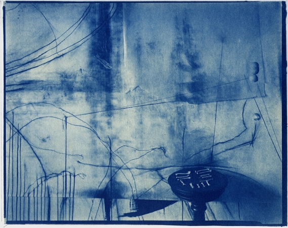 Lauren Semivan<br /> <em>Untitled (Bones), </em>2012<br /> Cyanotype, contact print from original negative<br /> 8 x 10" &nbsp; &nbsp;Edition of 10