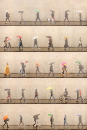 Time Lapse. 10th street in the rain