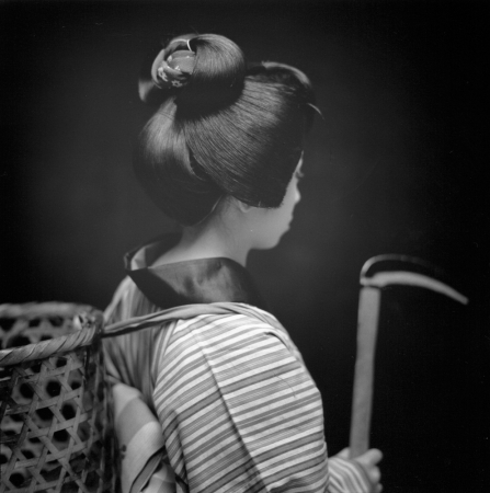 Hiroshi Watanabe<br /> <em>Norie Maruyama as Okou, Matsuo Kabuki, </em>2003<br /> Silver Gelatin print<br /> 10 x 10" &nbsp; &nbsp;Edition of 30<br />