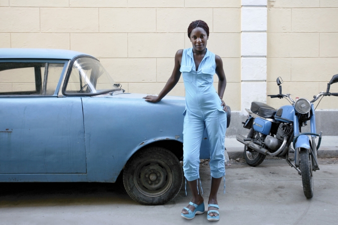 Jeffrey Milstein<br /> <em>Woman in Blue, Havana, Cuba, </em>2004<br /> Archival pigment prints<br /> 16 x 24" &nbsp; &nbsp;Edition of 15<br /> 22 x 33" &nbsp; &nbsp;Edition of 5