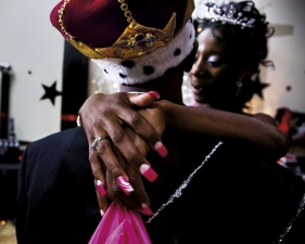 Gillian Laub<br /> <em>Prom king and queen, dancing at the black prom</em>, 2009<br /> Archival pigment ink prints<br /> 20 x 24" &nbsp; &nbsp;Edition of 8<br /> 30 x 40" &nbsp; &nbsp;Edition of 5<br /> 40 x 50" &nbsp; &nbsp;Edition of 3