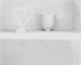 Jed Devine<br /> <em>Untitled (White Bowls)</em><br /> Platinum-palladium print on Japanese rice paper<br /> 8 x 10"