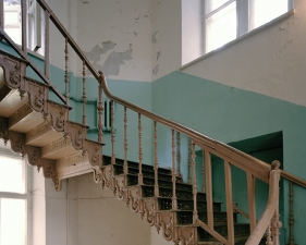 Doug Hall<br /> <em>K’s Walk: Back Stairs to Franz Kafka’s Room, Family Residence, Old Town Square</em>, 2016<br /> 37 x 30 inch chromogenic print<br /> Edition of 6&nbsp;