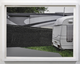 Jude Broughan<br /> <i>Convoy</i>, 2015<br /> Archival pigment print, fabric, thread &nbsp;<br /> 8 x 12" (unique)&nbsp;