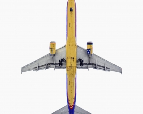 Jeffrey Milstein, America West Airlines Boeing 757-200, 2005, 34 x 34 inches, archival pigment print, ediiton of 10