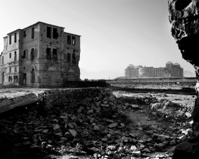 Paolo Pellegrin<br /> <em>The old bombed presidential palace. Kabul, Afghanistan. June 2006</em><br /> Pigment ink print<br />20 x 24” &nbsp; &nbsp;Edition of 10 plus 2 APs<br /> 30 x 40” &nbsp; &nbsp;Edition of 5 plus 2 APs<br /> 48 x 70” &nbsp; &nbsp;Edition of 3 plus 2 APs
