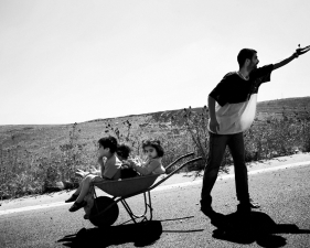 Paolo Pellegrin<br /> <em>Civilians flee their destroyed villages in southern Lebanon,</em> July 2006<br /> Pigment ink print<br /> 20 x 24” &nbsp; &nbsp;Edition of 10 plus 2 APs<br /> 30 x 40” &nbsp; &nbsp;Edition of 5 plus 2 APs<br /> 48 x 70” &nbsp; &nbsp;Edition of 3 plus 2 APs&nbsp;<br />