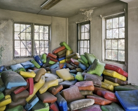 Christopher Payne<br /> <em>Seat cushions, Terrell State Hospital, Terrell, Texas</em>, 2008<br /> Archival pigment ink prints<br /> 20 x 24" &nbsp; &nbsp;Edition of 20<br /> 40 x 50" &nbsp; &nbsp;Edition of 10<br /> 50 x 60" &nbsp; &nbsp;Edition of 5