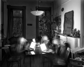 Matthew Pillsbury<br /> <em>Penelope Umbrco (with her daughters), Monday, Febuary 3, 2003, 7-7:30pm</em><br /> Archival pigment ink prints<br /> 13 x 19"&nbsp;&nbsp;&nbsp; Edition of 20<br /> 30 x 40"&nbsp;&nbsp;&nbsp; Edition of 10<br /> 50 x 60"&nbsp;&nbsp;&nbsp; Edition of 3