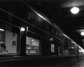 Louis Stettner – Penn Station<br /> <em>Six Lights, Penn Station, 1958</em><br /> gelatin silver print<br /> Signed, titled and dated on verso<br /> 11x14"<br /> 16x20"<br /> 20x24"