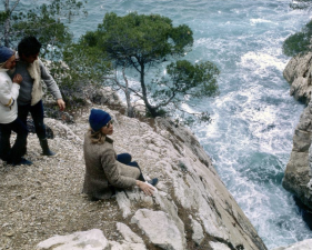 The Family Acid, Alice, Michael and Cynthia, Cassis, France, March, 1971