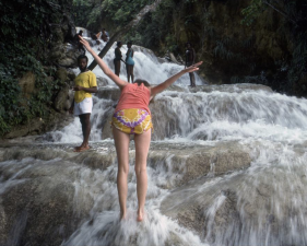 The Family Acid, Mom at Dunn's River Falls, Ocho Rios, Jamaica, June 20, 1976