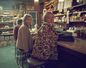 Roger Steffens and The Family Acid<br /> <i>Boonville Truck Stop, November,&nbsp;</i>1970<br /> Archival pigment print<br /> 20 x 24" &nbsp; &nbsp; Edition of 8