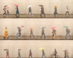Time Lapse. 10th street in the rain